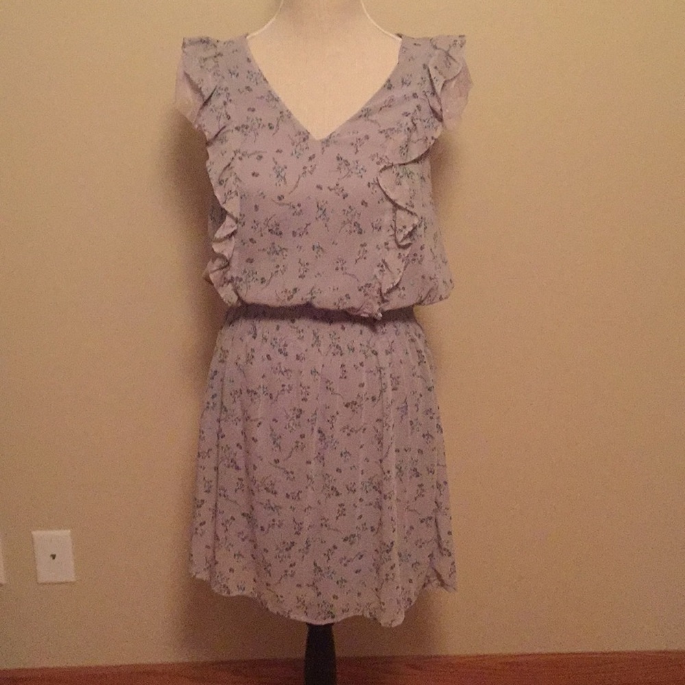 Kensie Blue with blue and purple flower mini dress